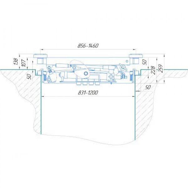 Траверса пневмогидравлическая для легковых автомобилей Trommelberg TXB J3000B (2.5т)